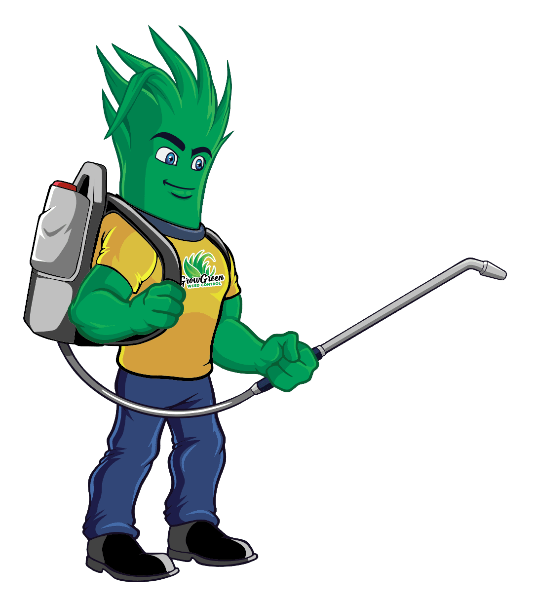 Grow Green Weed Control Mascot