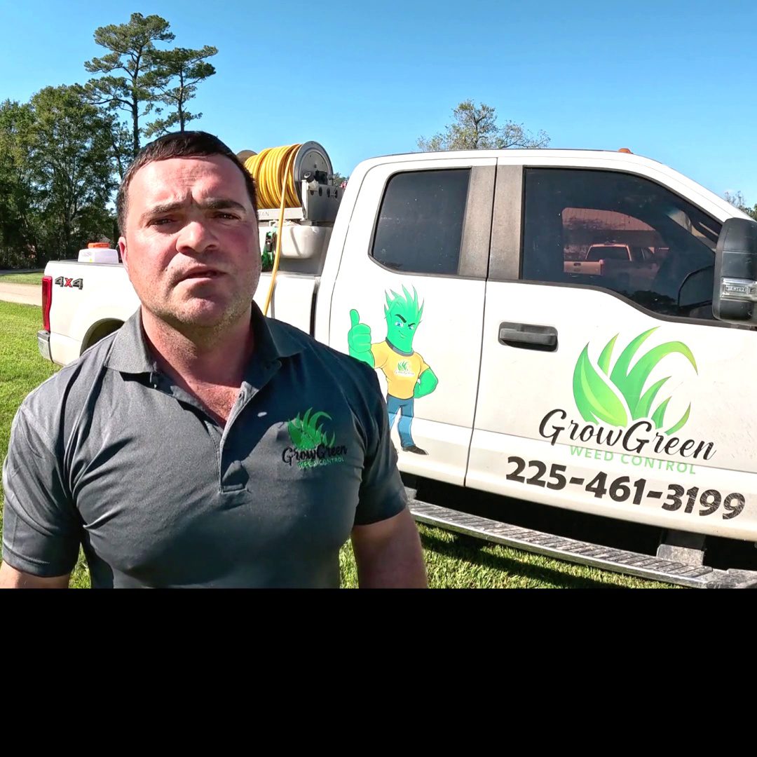 Play: Hello, I'm Dereck with Grow Green Weed Control